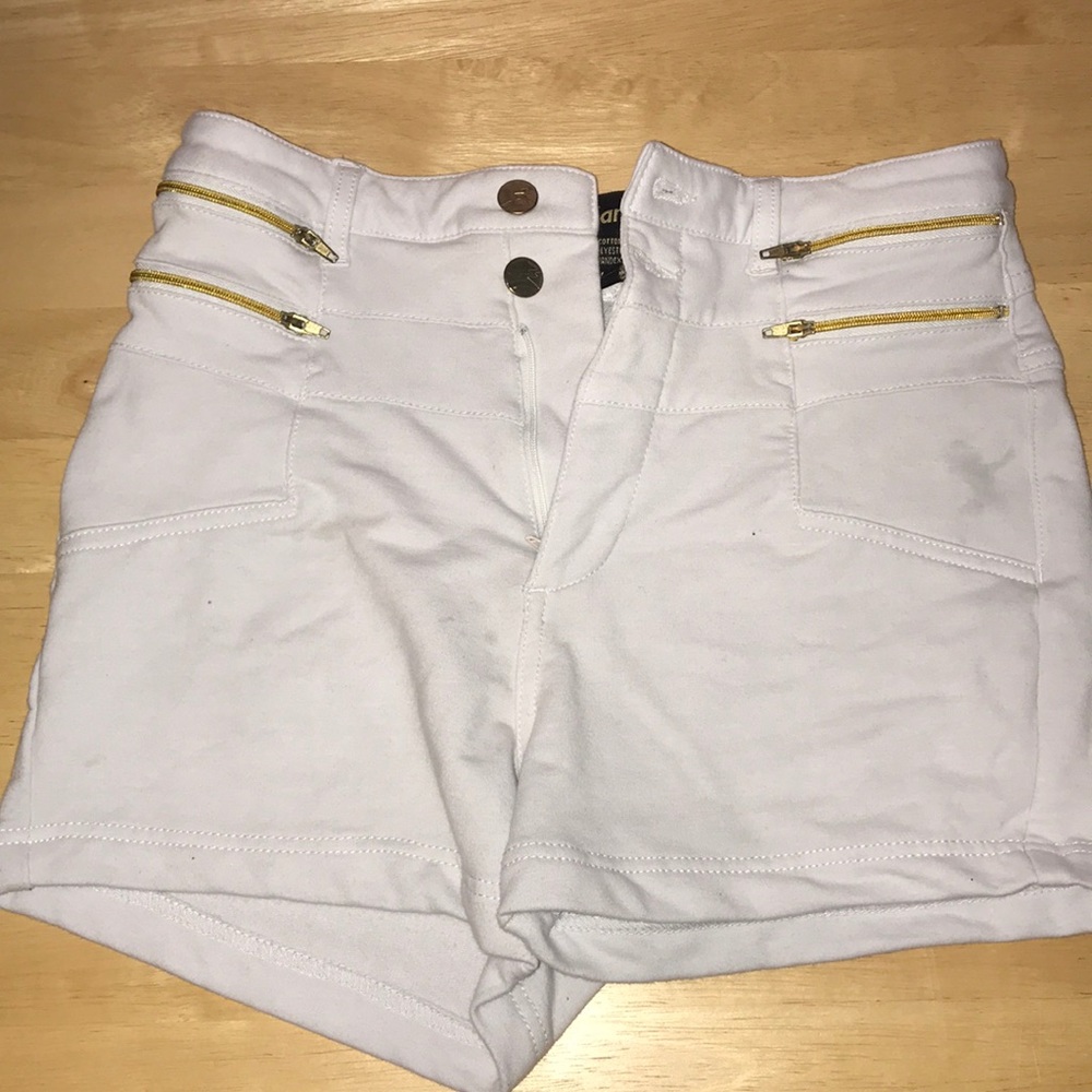 White and gold shorts